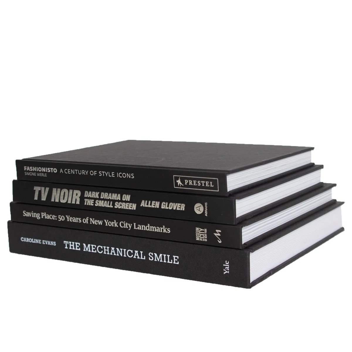 Decorative Books - Onyx & Silver Coffee Table Stack - 4 Black Books | Wayfair North America