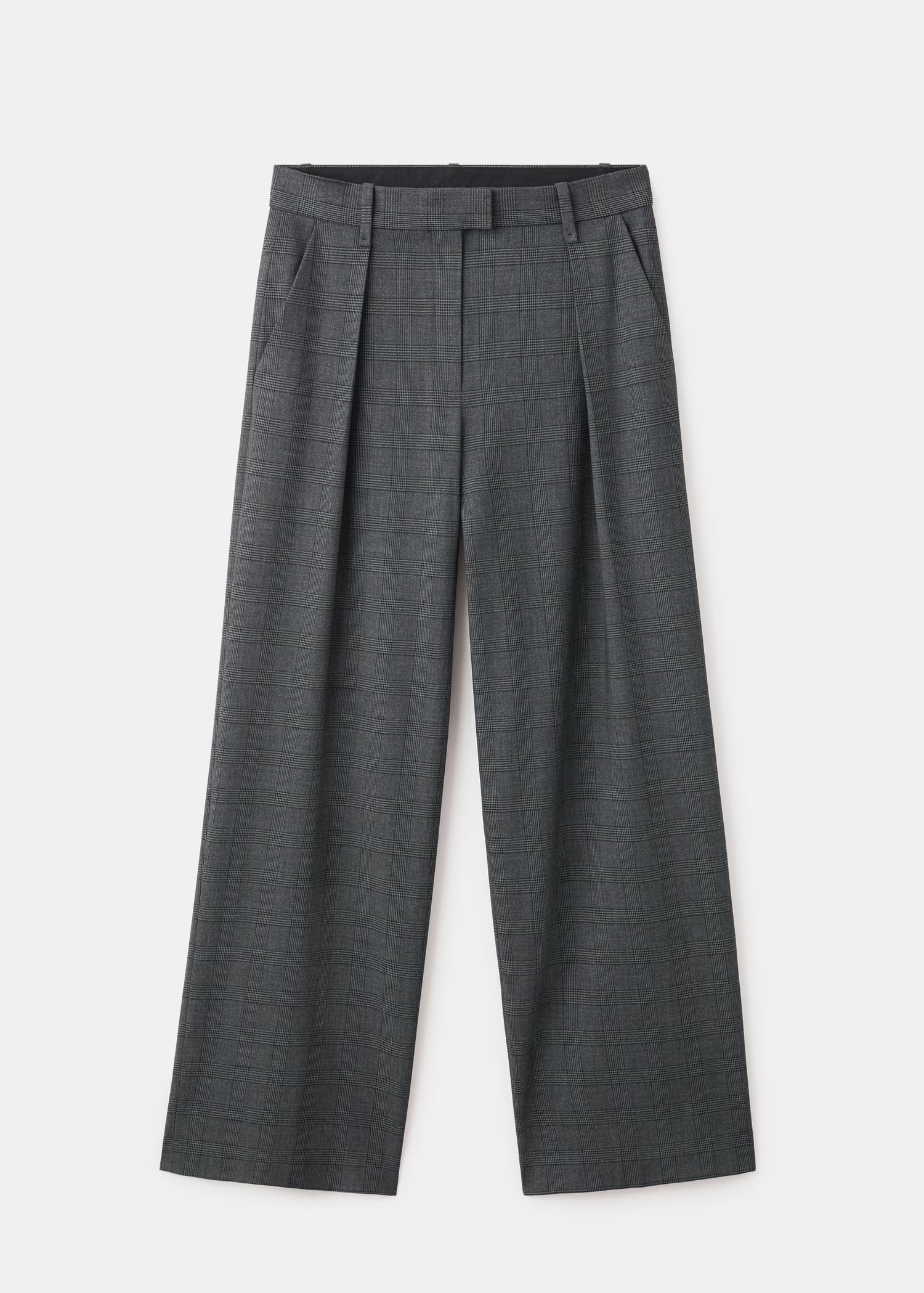 Pleated check-print suit trousers - Women | MANGO USA | Mango (US/MX/AU)