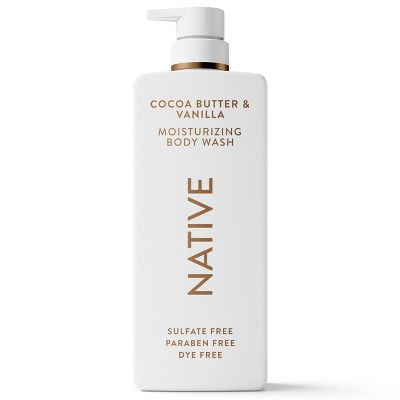Native Moisturizing Body Wash - Cocoa Butter & Vanilla - 22 fl oz: Paraben-Free, Sulfate-Free, For Sensitive Skin, Plastic Pump | Target