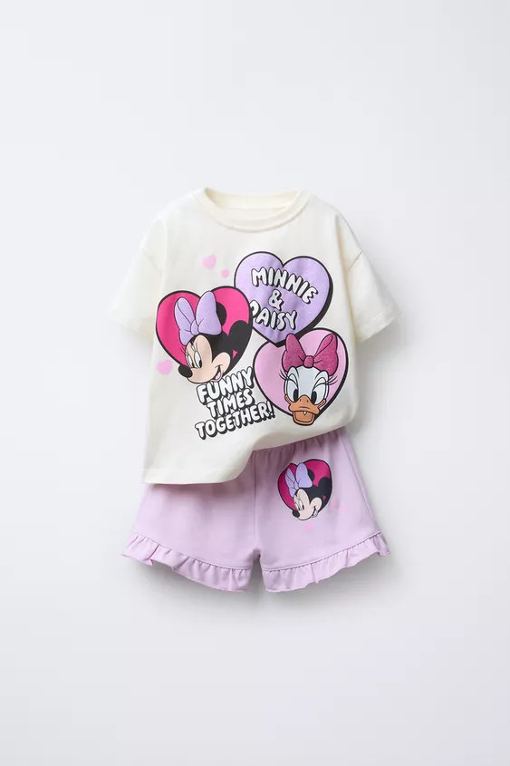 MINNIE MOUSE AND DAISY DUCK © DISNEY T-SHIRT AND BERMUDA SHORTS SET | Zara US