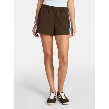 No Boundaries Side Stripe Track Shorts, 3'' Inseam, Women’s XXS-XXL | Walmart (US)