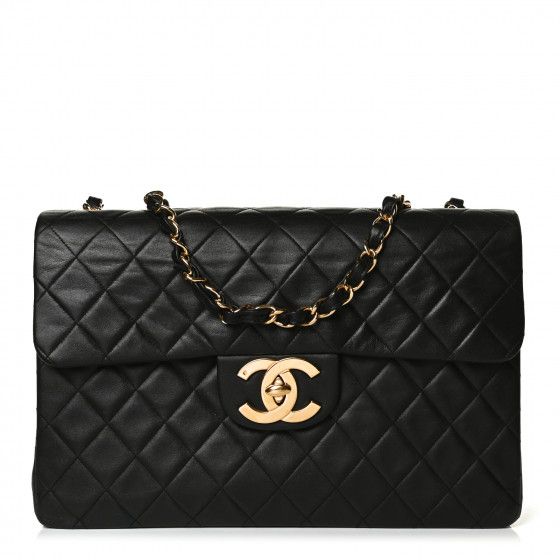 CHANEL Lambskin Quilted XL Jumbo Single Flap Black | FASHIONPHILE | Fashionphile