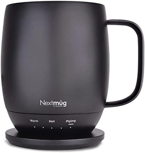 Nextmug - Temperature-Controlled, Self-Heating Coffee Mug (Black - 14 oz.) | Amazon (US)