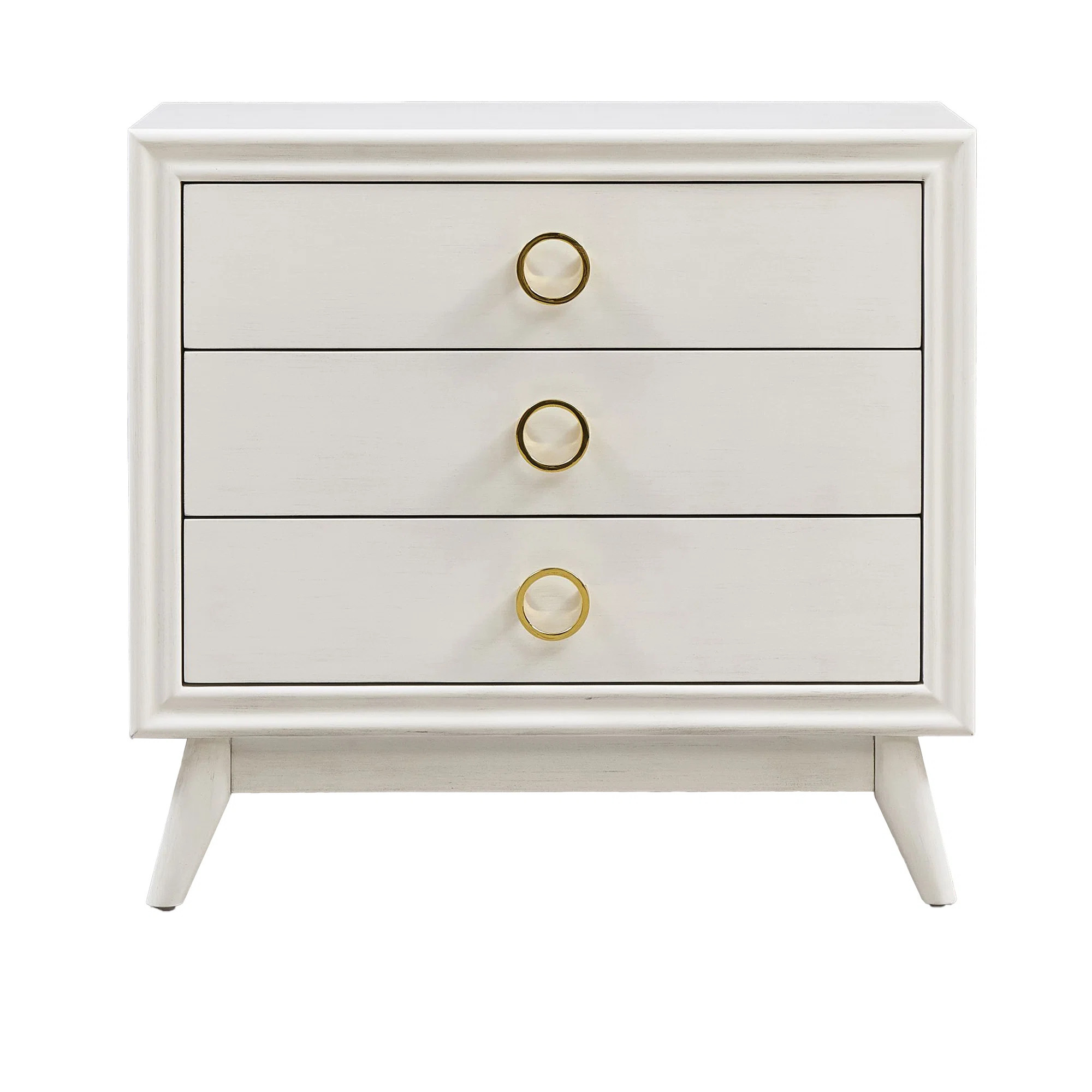 Mercer41 3-Drawer White Accent Chest | Wayfair | Wayfair North America
