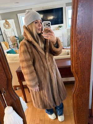 New price ! Full length Mink SABLE Coat Blonde beige! | eBay US