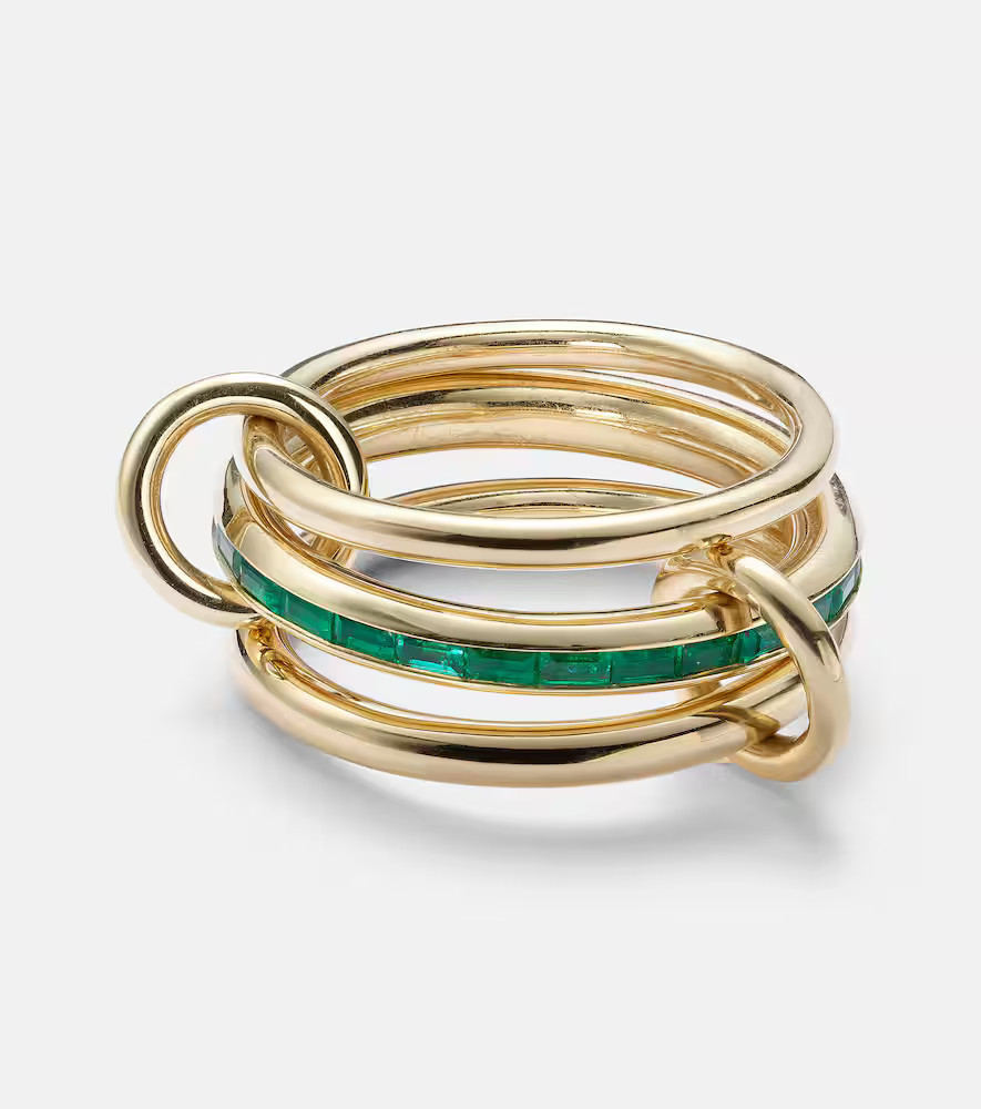 Spinelli Kilcollin Pyrus 18kt gold ring with emeralds | Mytheresa (US/CA)
