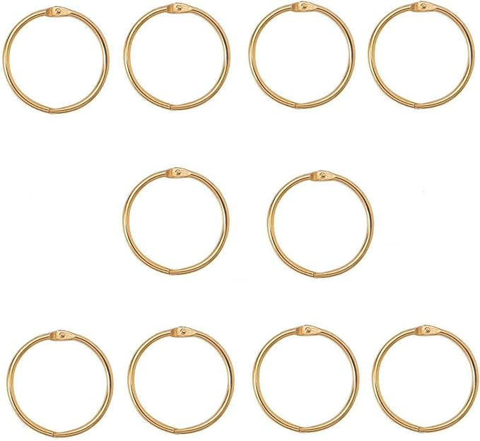 XMHF 2 Inch (10 Pack) Loose Leaf Binder Rings, Nickel Plated Steel Binder Rings,Keychain Key Ring... | Amazon (US)