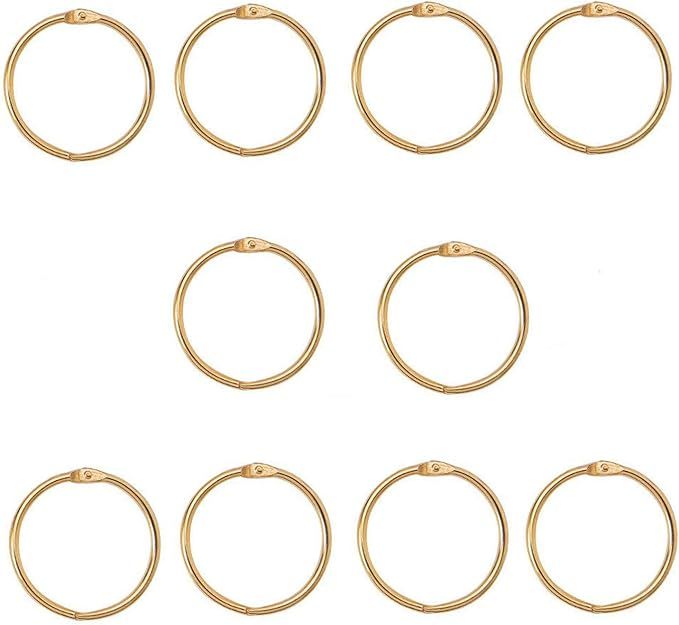 XMHF 2 Inch (10 Pack) Loose Leaf Binder Rings, Nickel Plated Steel Binder Rings,Keychain Key Ring... | Amazon (US)