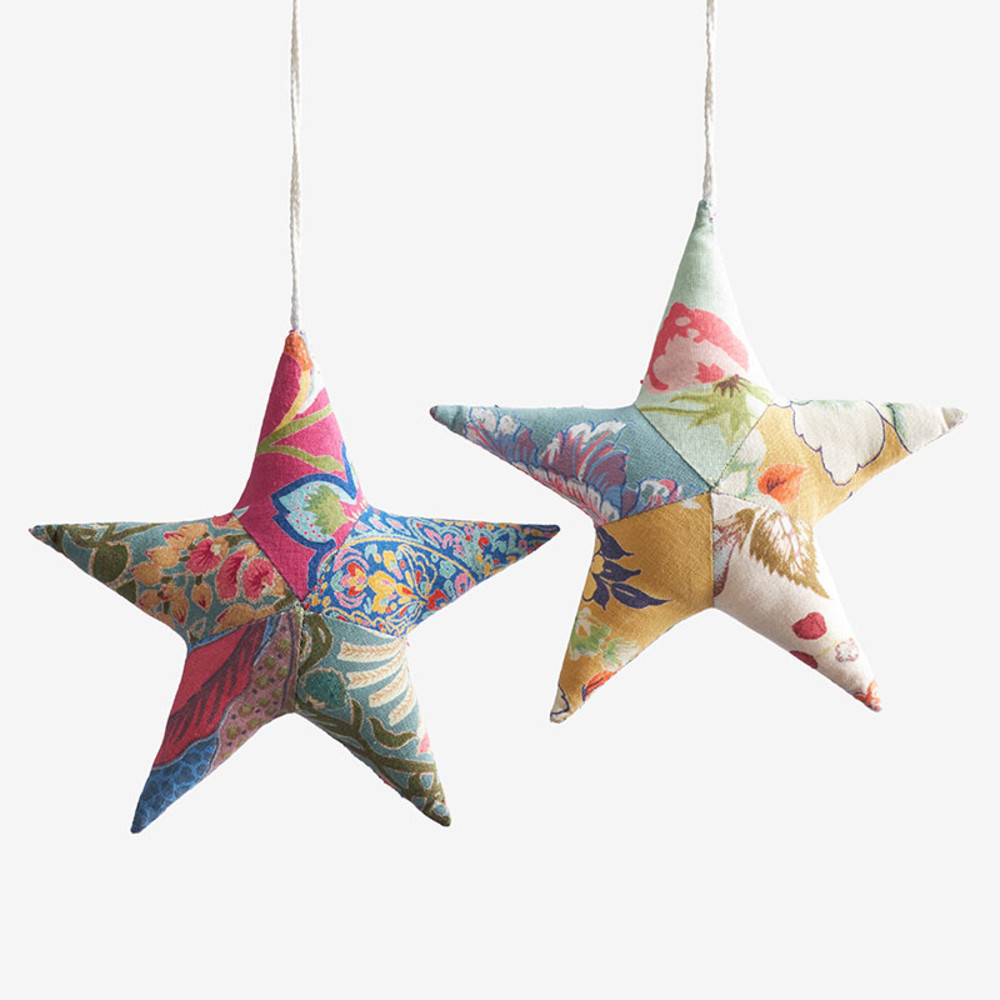 Quilted Ornaments, Set of 2 - Stars | The Company Store