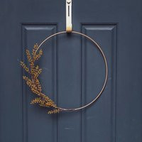 Minimalist Fall Wreath | Modern Front Door Decor Simple Autumn Hoop | Etsy (US)