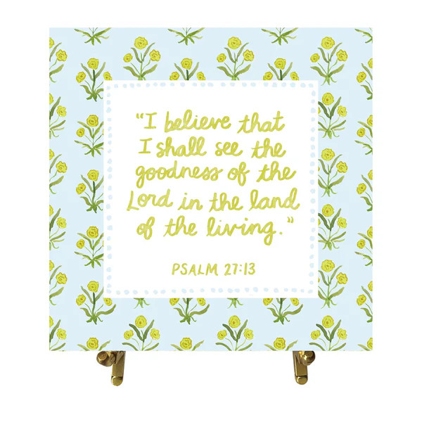 Psalm 27:13 Watercolor Verse Card | Evelyn Henson
