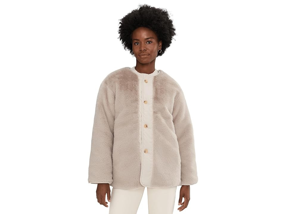 Sanctuary Reversible Fur Liner Women's Coat Almond Cream : XS (US 2), Faux Fur/Polyester | Zappos
