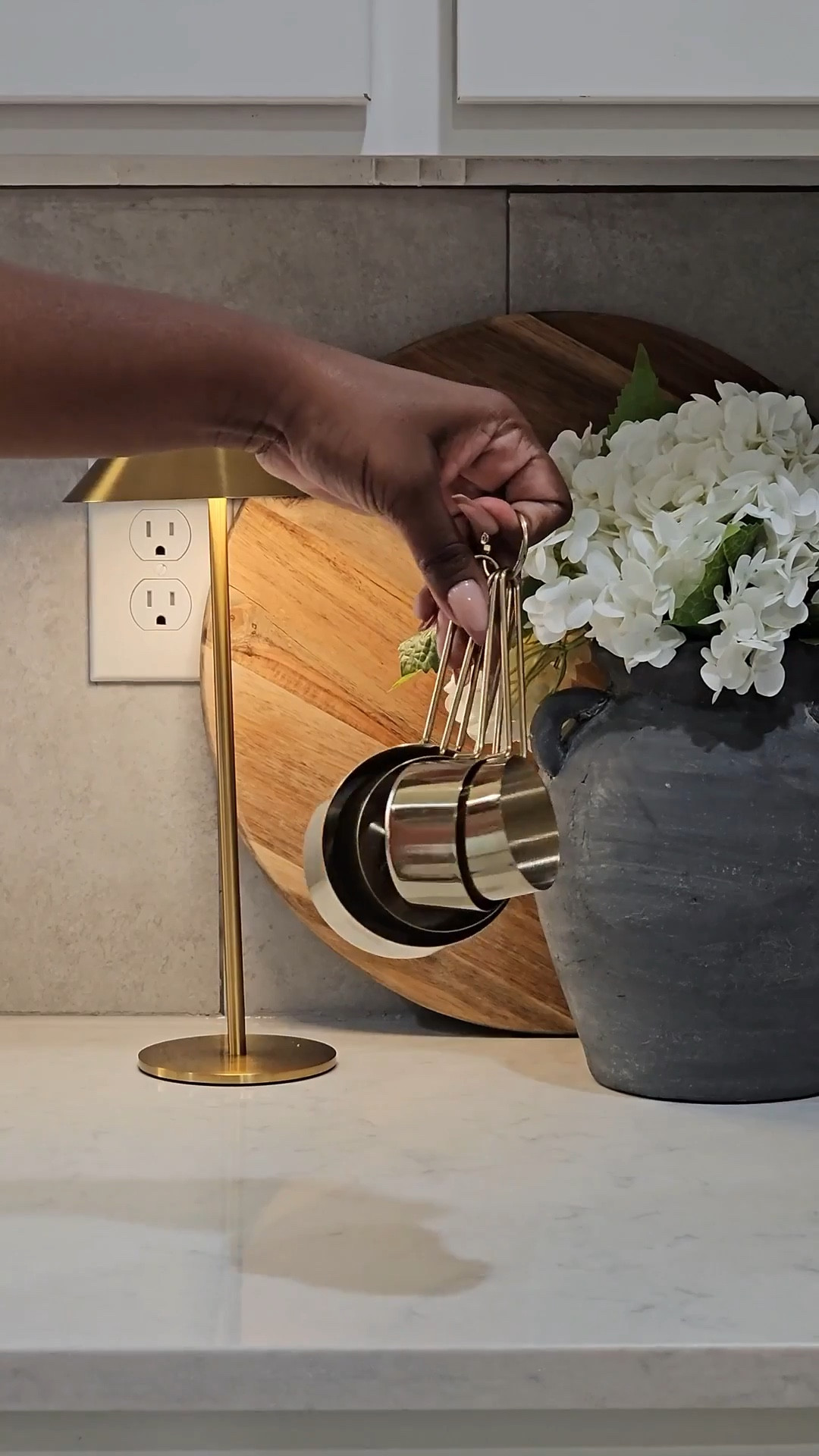 Loving this little corner of my kitchen and these stunning gold measuring cups I recently puchased! The quality is great and they look brand new even after being used multiple times! 

#kitchen #home #food #foodie #cooking #baking 

#LTKmomlife #LTKfoodie #LTKHome