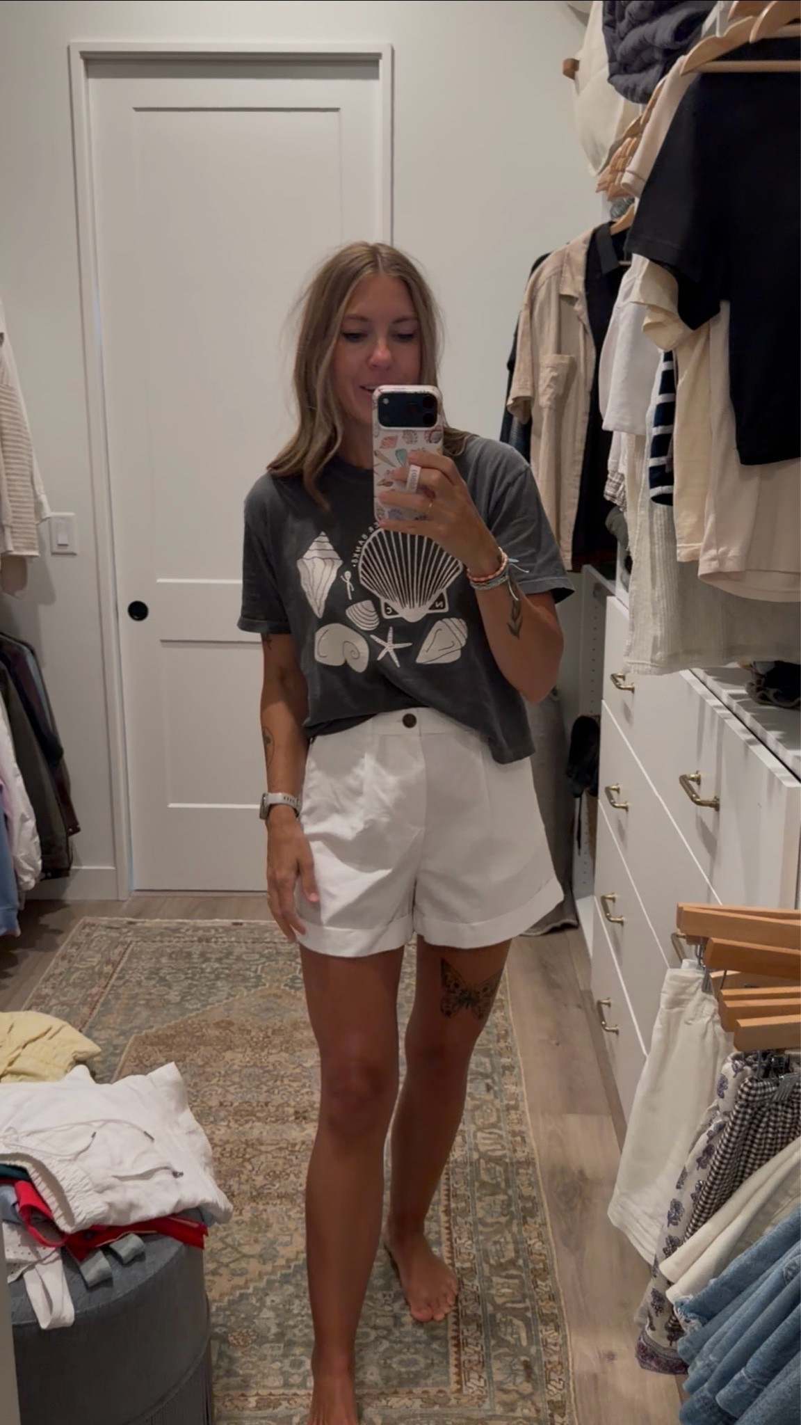 Lots of ?s on this seashell tee. I got it on our NC trip but found a few similar ones for ya!