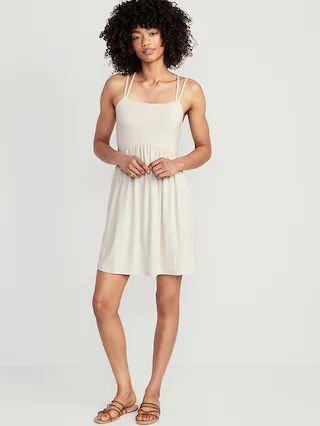 Fit &#x26; Flare Cross-Back Mini Cami Dress for Women | Old Navy (US)