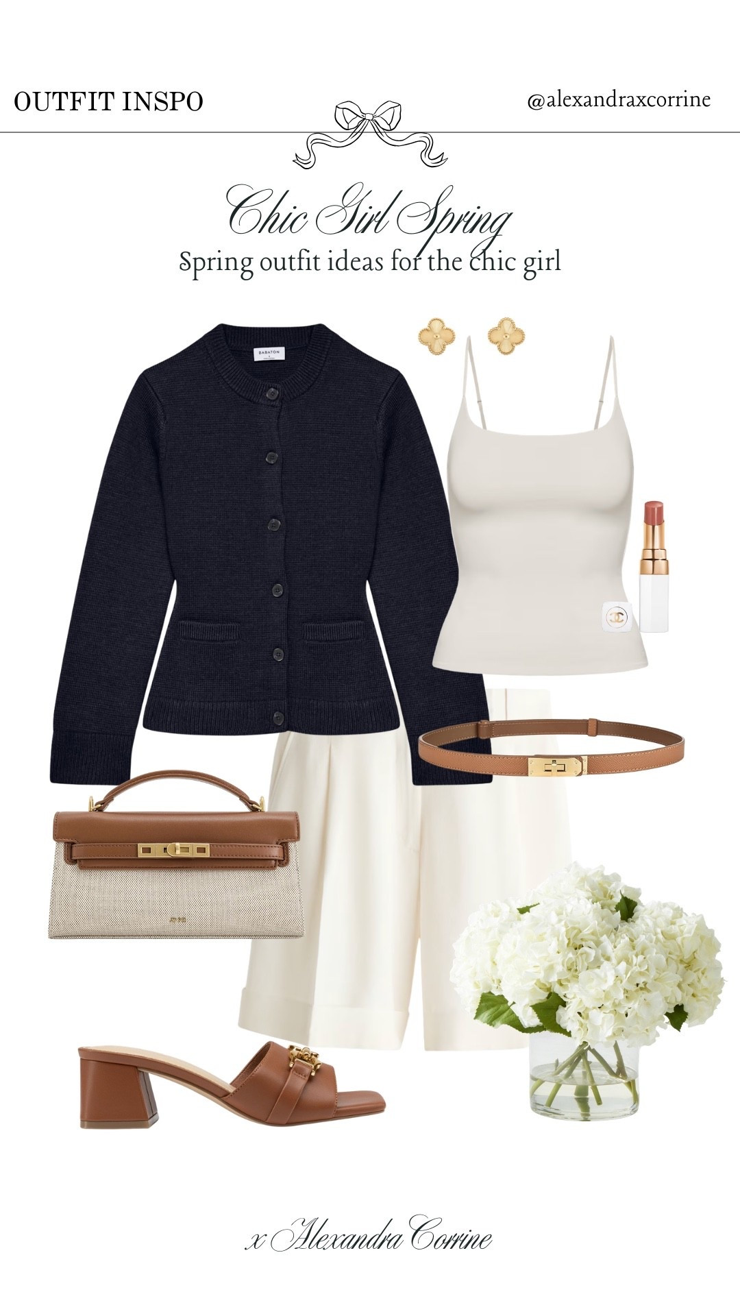Chic girl spring 🦢 spring outfit ideas for the chic girl 🤍

Outfit ideas, outfit inspo, ootd, spring style, classic chic, neutral outfit inspo, spring and summer fashion, old money, navy blue, cardigan, tan brown, linen shorts 

#LTKootd #LTKSeasonal