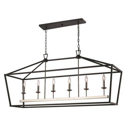 Carmen 6-Light Kitchen Island Linear Pendant Laurel Foundry Modern Farmhouse Finish: Polished Chrome | Wayfair North America