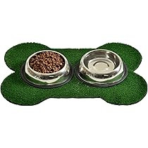 Peppy Doggy Dog and Cat Feeding Mat - Fake Grass Feeding Mat for Cats & Dogs, Waterproof, Non-Slip,  | Amazon (US)