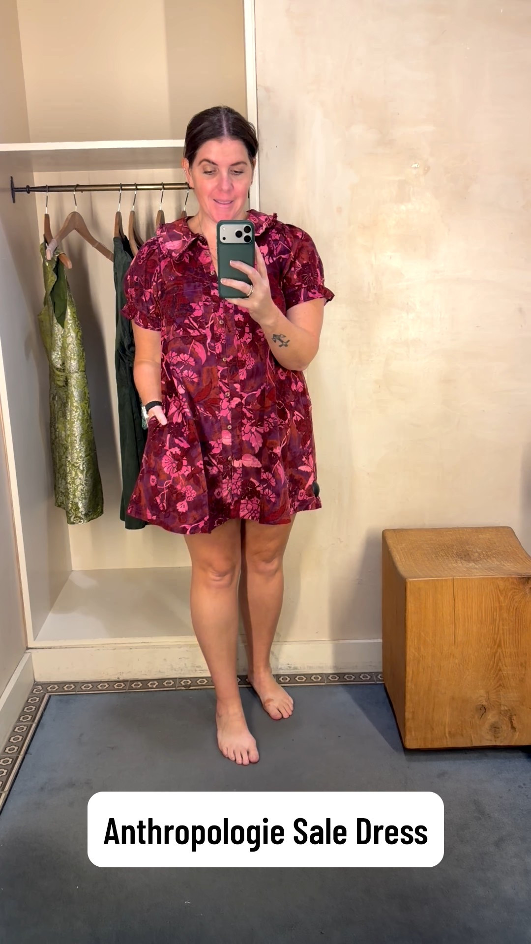 There is nothing I don’t love about this dress! The colors are gorgeous, the corduroy is lightweight and the Peter Pan collar just completes the look! This would make an amazing dress for Thanksgiving, but also for everyday! The dress runs TTS and is on sale for $118.60!

#LTKHoliday #LTKStyleTip #LTKSaleAlert