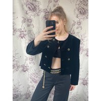 Vintage Black Velvet Jacket, Women's Elegant Blazer | Etsy (US)