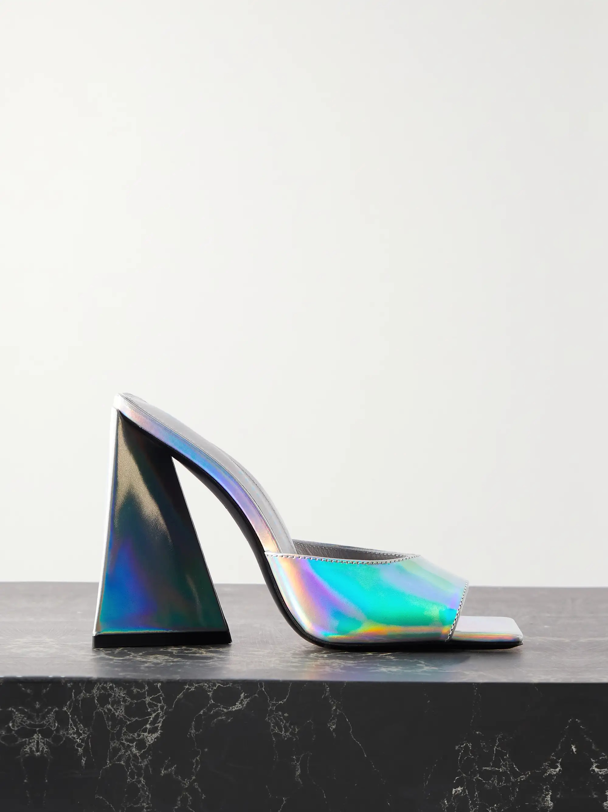 Devon iridescent leather mules | NET-A-PORTER (US)