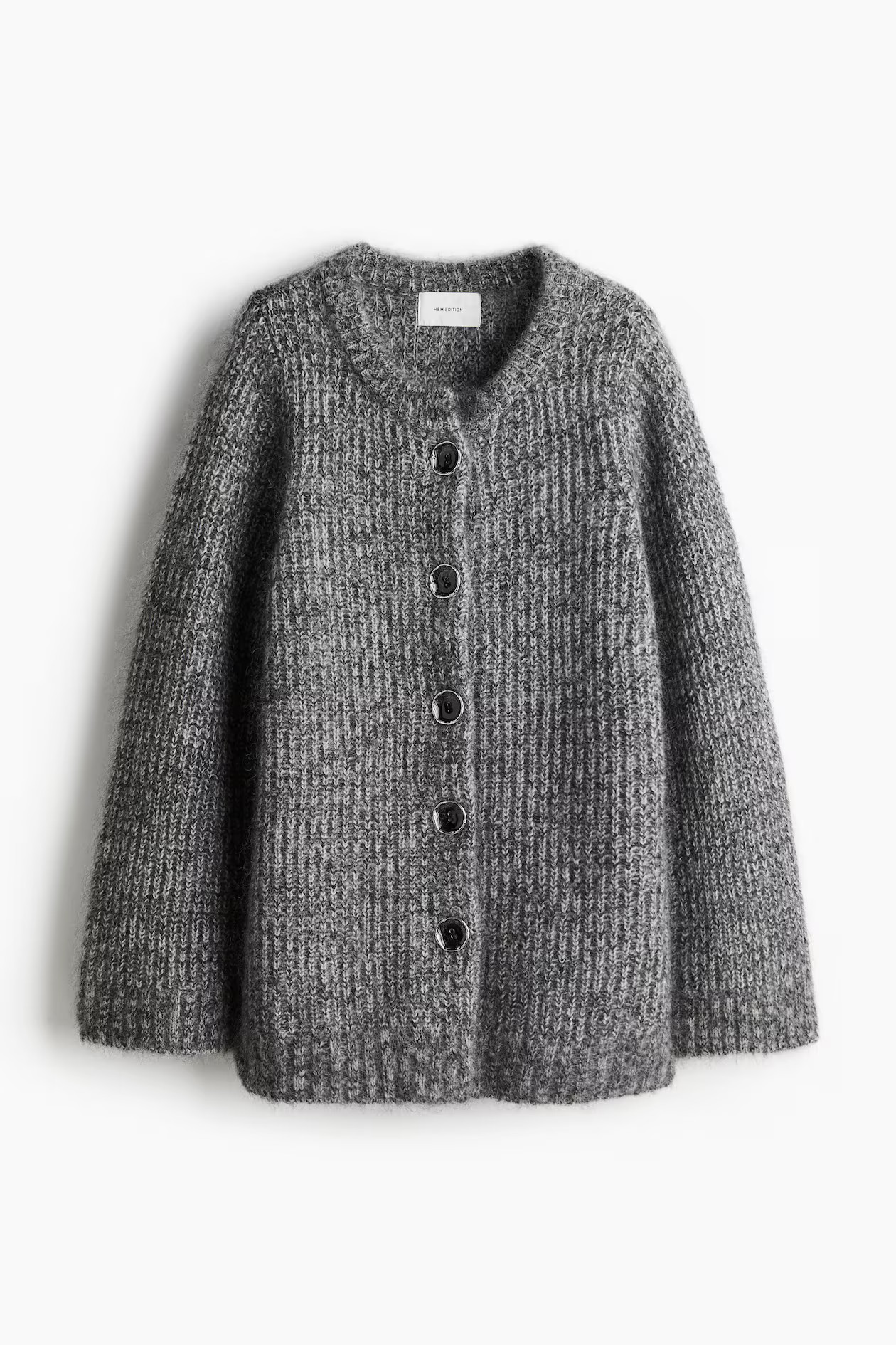 Cárdigan en mezcla de mohair - Gris jaspeado - MUJER | H&M ES | H&M (FR, IT, ES, PT, BE)