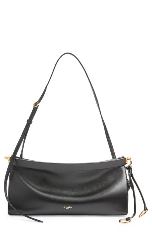 Alaïa Medium Le Click East/West Leather Shoulder Bag in Noir at Nordstrom | Nordstrom