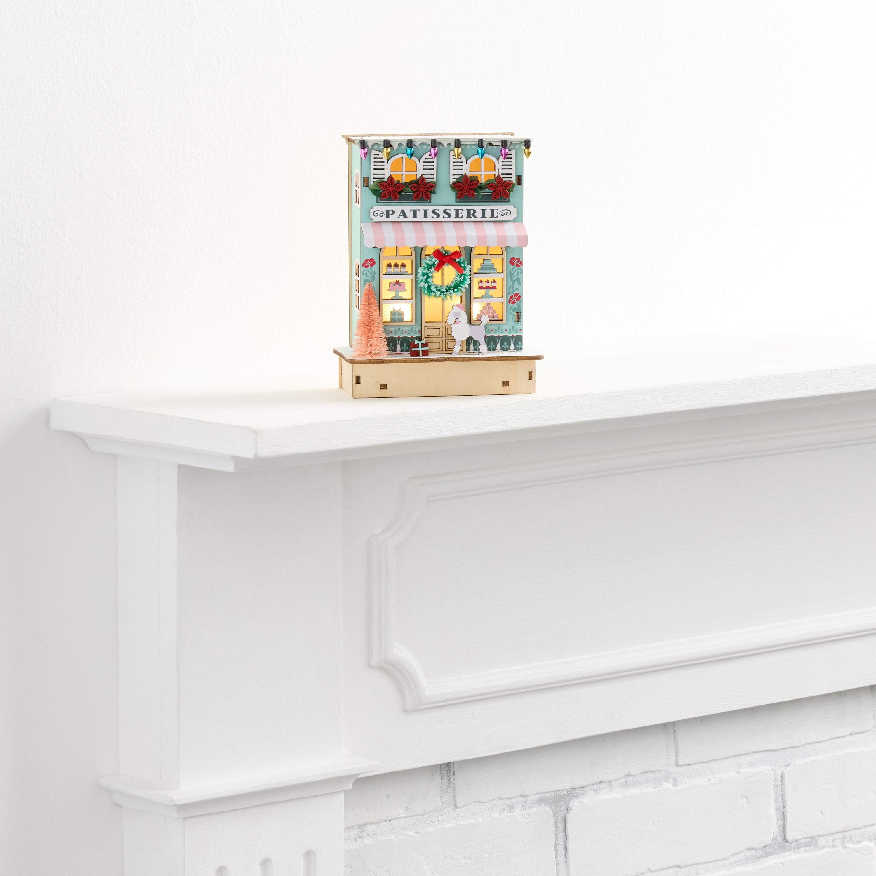 Laser Cut Wood French Patisserie LED Light Up Decor | World Market