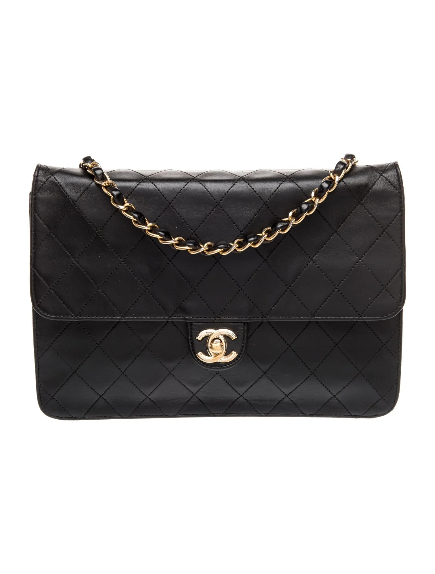 Chanel Quilted CC Square Flap Bag - Black Crossbody Bags, Handbags - CHA1422745 | The RealReal | The RealReal