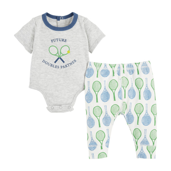 Tennis Baby Bodysuit Set | Mud Pie