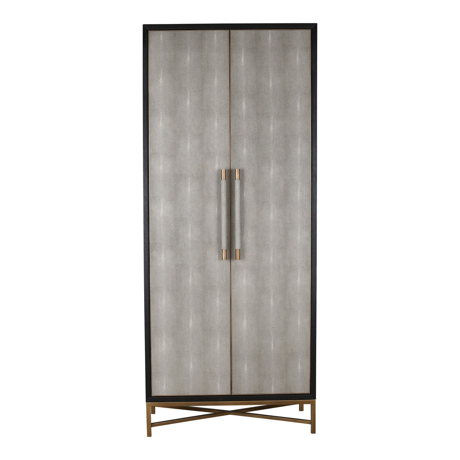 Moe's Home Collection Mako Modern Shagreen and Polyurethane Tall Cabinet in Gray | Walmart (US)