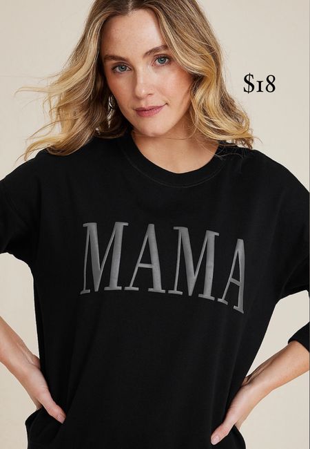 $18 Maurices Mama Sweatshirt / Mother’s Day gift idea / Crewneck pullover sweatshirt / travel outfit 

#LTKGiftGuide #LTKfindsunder50 #LTKover40