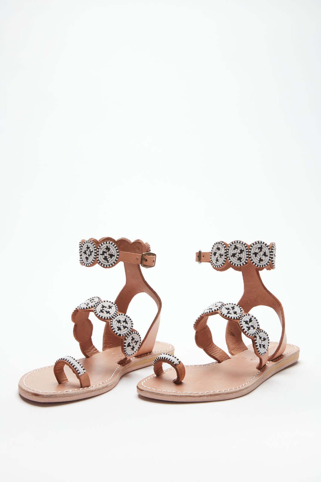 LAIDBACK LONDON Kiki Beaded Ankle Sandal | EVEREVE | Evereve