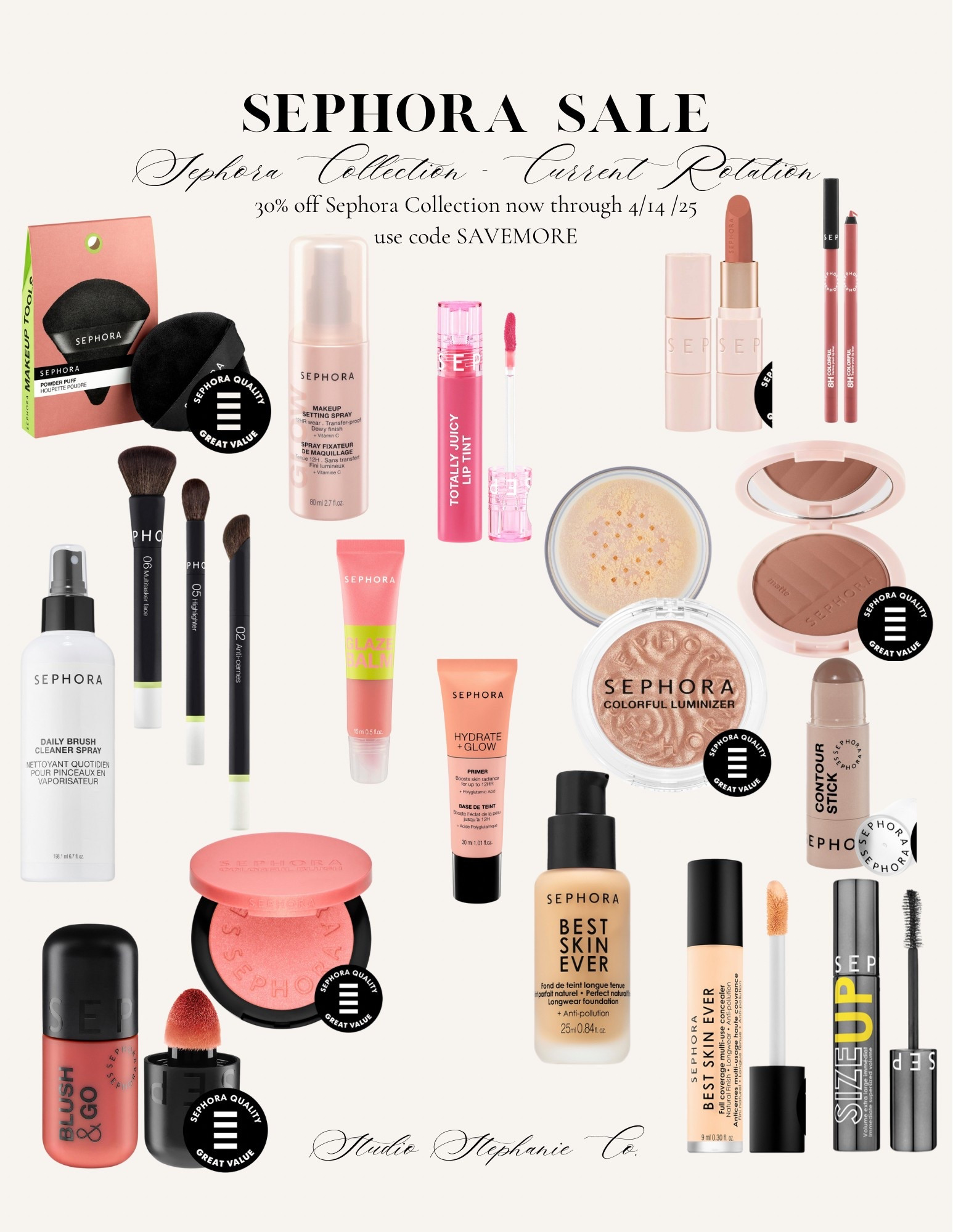 30% Off Sephora Collection – My Must-Haves!

It’s the best time to stock up! The Sephora Collection is 30% off through April 14 with code SAVEMORE—and these are the products I keep in constant rotation. From the Best Skin Ever foundation to juicy lip tints and budget-friendly brushes, everything here is a tried-and-true favorite. Perfect for everyday makeup looks, glowing skin, and effortless beauty. Run, don’t walk—these won’t last long!

#LTKBeauty #LTKStyleTip #LTKGiftGuide
