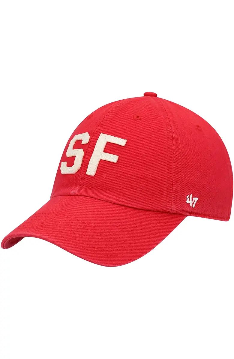 Women's '47 Scarlet San Francisco 49ers Finley Clean Up Adjustable Hat | Nordstrom