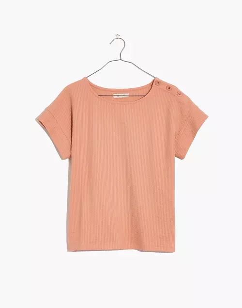 Seersucker Button-Shoulder Top | Madewell