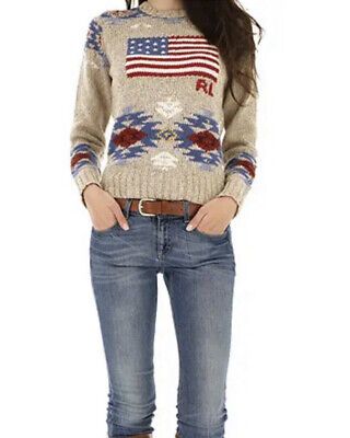 97. NWT Polo Ralph Lauren southwestern intarsia flag sweater $498 XL | eBay US