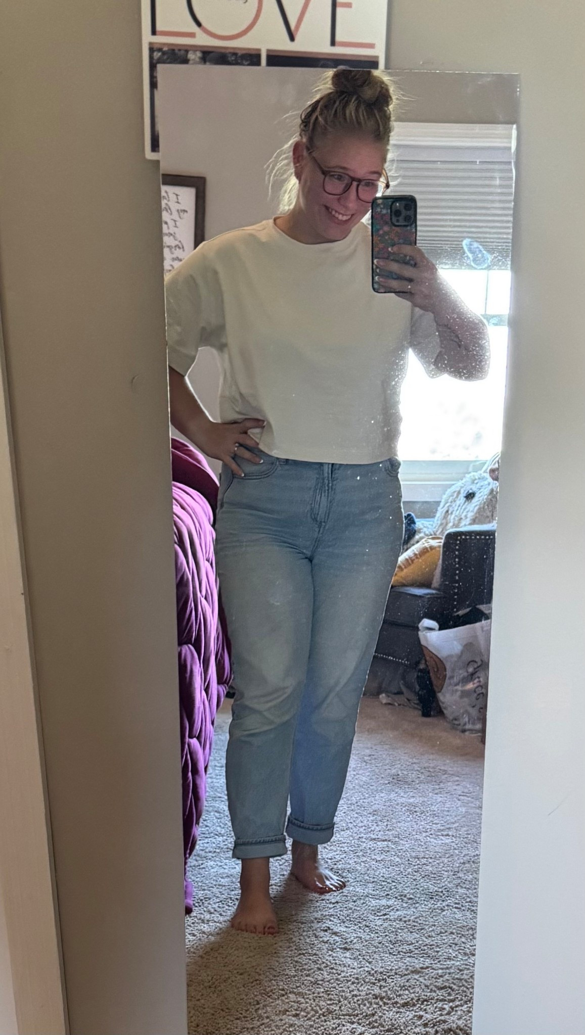 Cute comfy mom fit of the day. (Not pictured the chocolate milk stain from my kids on the sleeve!)

My jeans are on sale and a fav to style my mom bod  

#LTKSaleAlert #LTKFindsUnder100 #LTKStyleTip