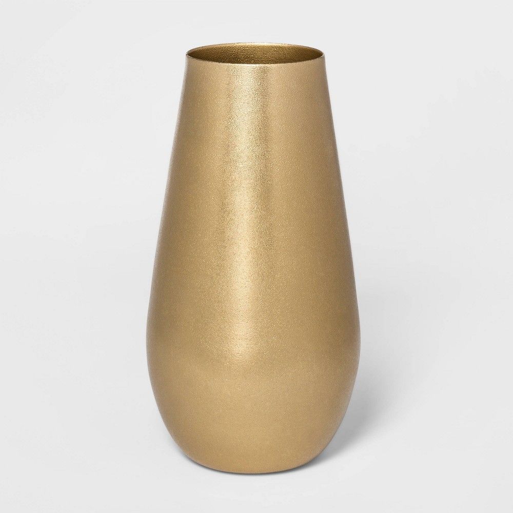 11.6"" x 6"" Brass Hurricane Vase Gold - Threshold | Target