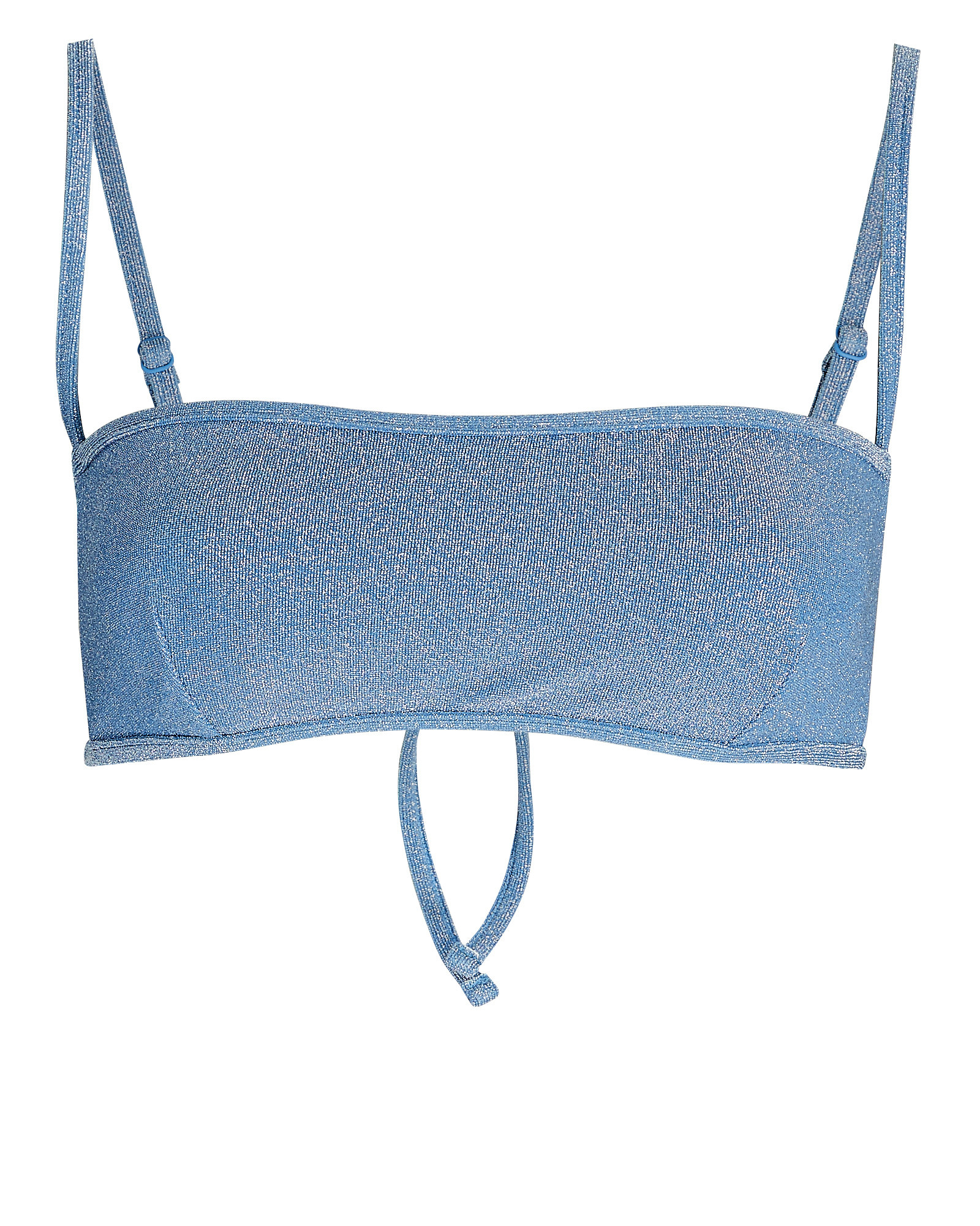 Devon Windsor Amelia Lurex Bikini Top, Blue-Lt S | INTERMIX