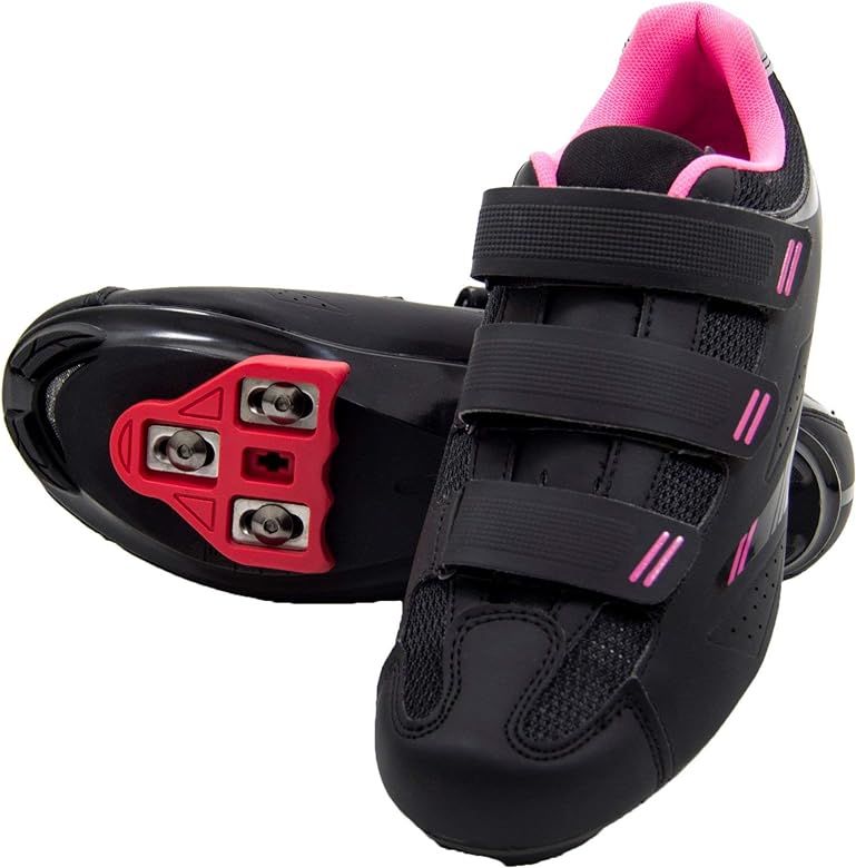 Pista Women's Spin Class Ready Cycling Shoe Bundle with Compatible Cleat, Look Delta, SPD - Black... | Amazon (US)