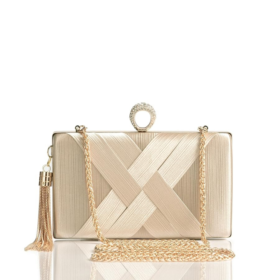 BABEYOND Clutch Purses for Women - Evening Bag Tassel Pendant Clutch for Bride Party Prom Wedding | Amazon (US)