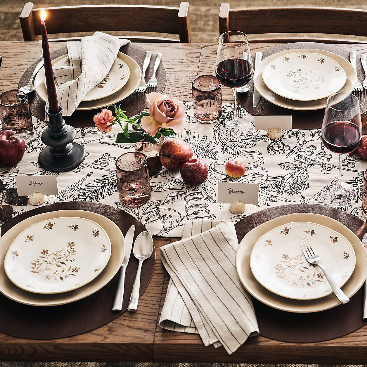 Marin Botanical Stoneware Salad Plate + Reviews | Crate & Barrel | Crate & Barrel