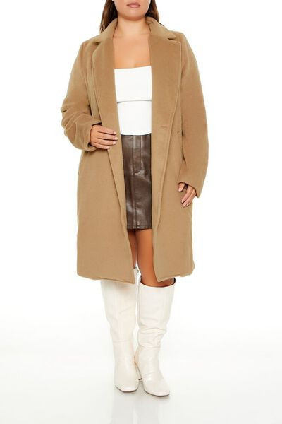 Plus Size Notched Trench Coat | Forever 21