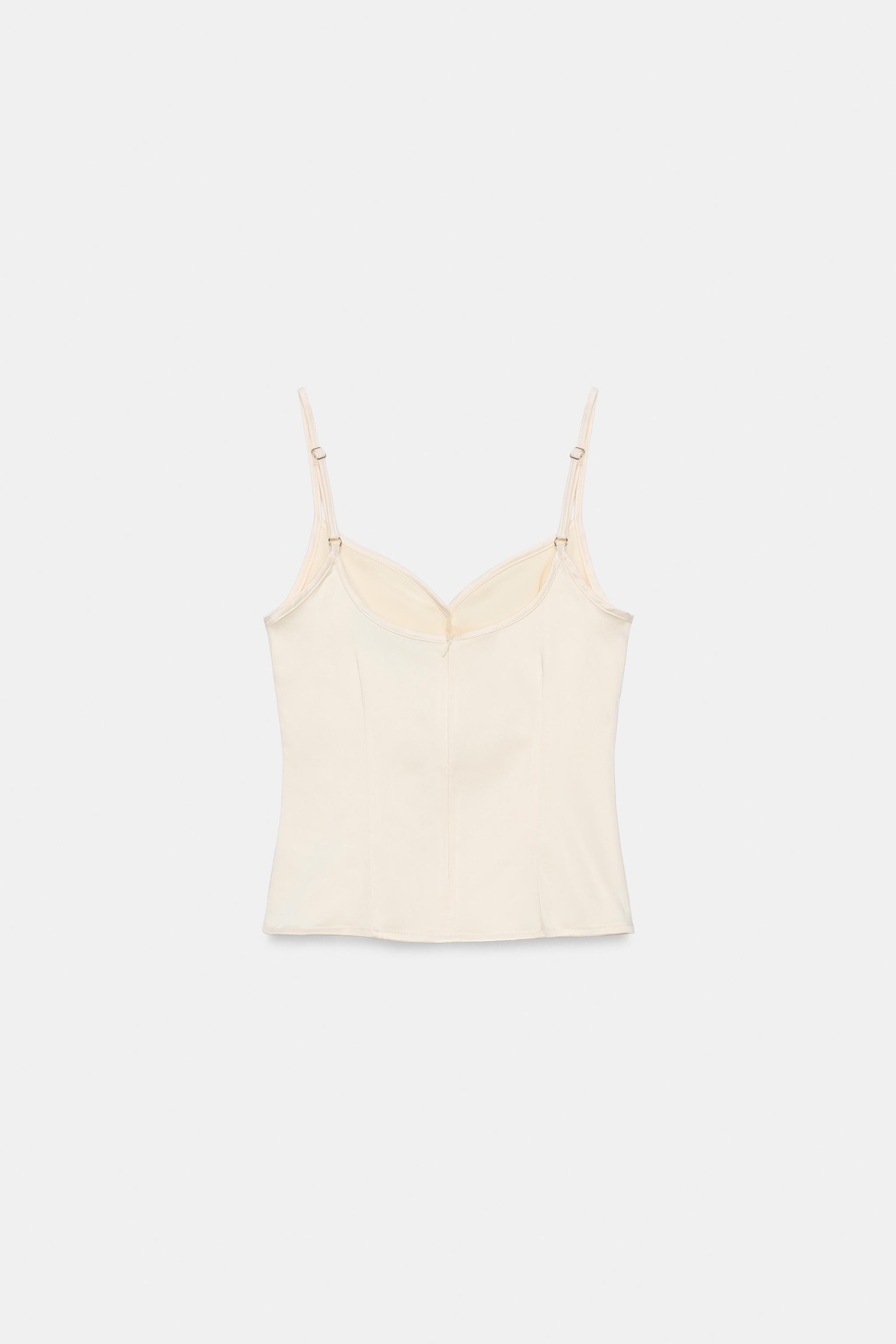 STRETCH SATIN TOP | Zara UK