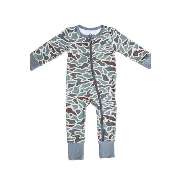 Burlebo Full Zip Convertible Pajamas Baby Newborn Retro Duck Camo | Scheels