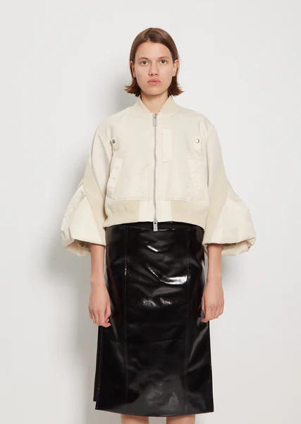 Nylon Twill Blouson — Ivory | La Garconne