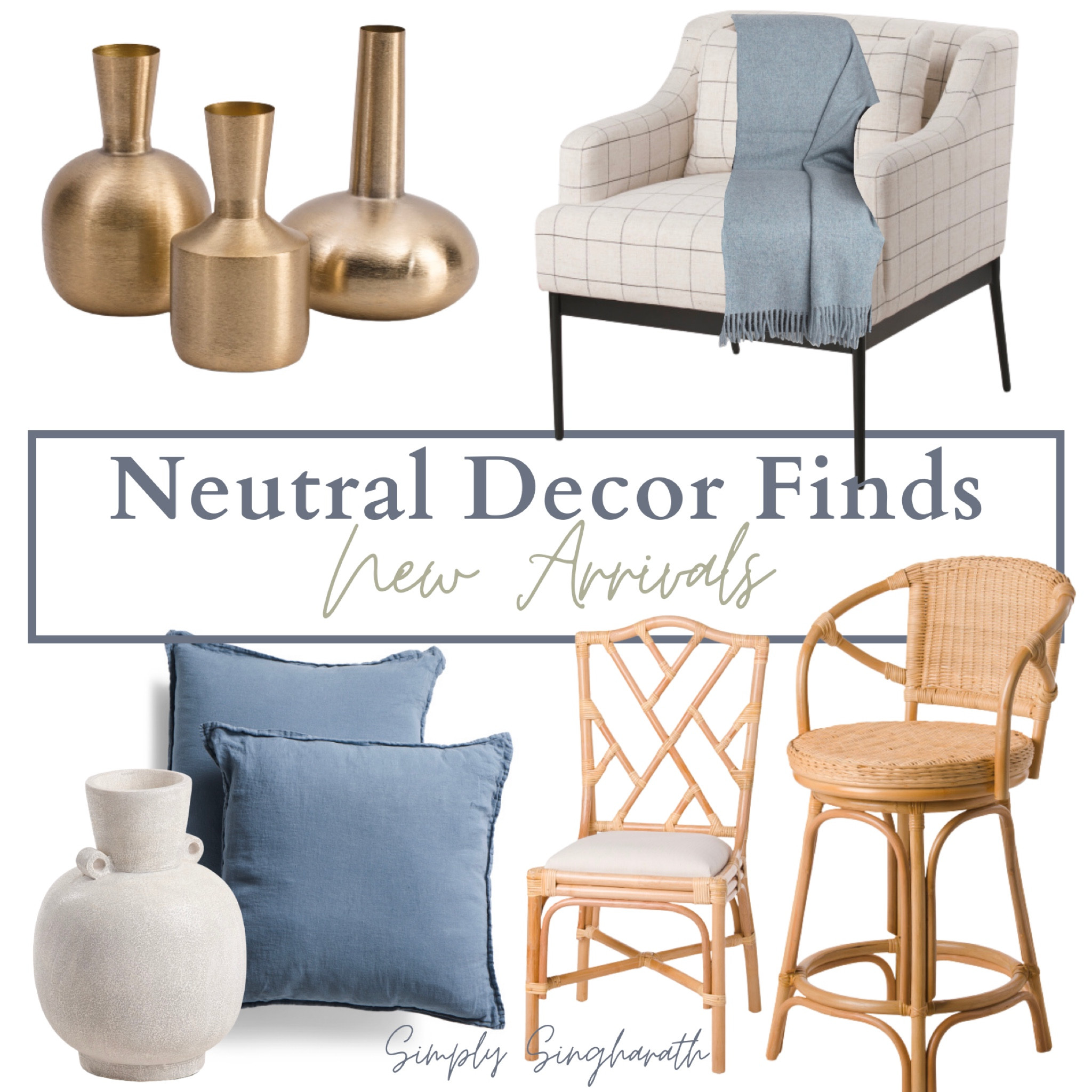 Neutral decor finds. New arrivals from Marshall’s. 

Counter stools, dining chairs, throw pillows, accent chairs, decorative vases 

#LTKhome