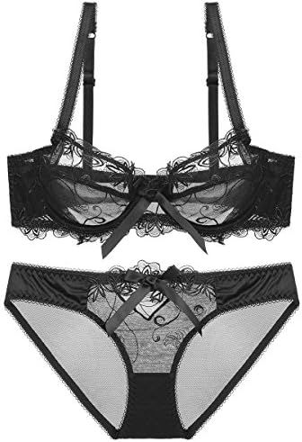 Sencylife Sheer Lace See Through Bras for Women Sexy Transparent Unlined Underwire Bra and Panty ... | Amazon (US)