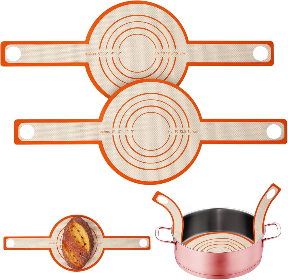 2pcs Baking Mat for Dutch Oven, Silicone Bread Sling Multifunctional Baking Mat for Dutch Oven Re... | Amazon (CA)